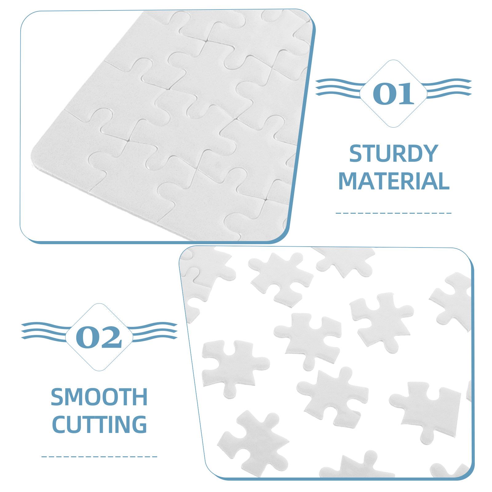 4 hojas de rompecabezas en bla - Puzzle Blank White reseña y precio