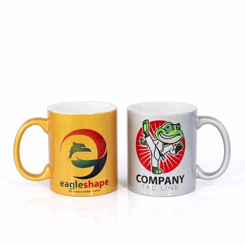 Taza dorada de cerámica con lo - Sublimation Mug White reseña y precio